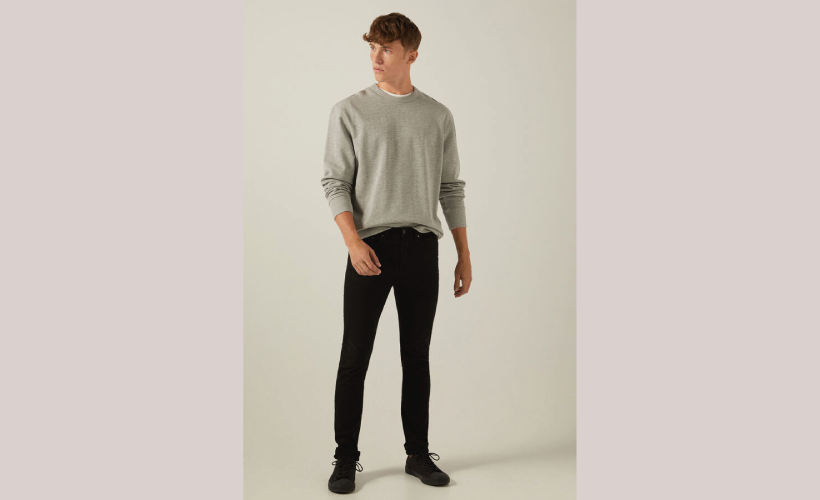 Pantalón 5 bolsillos skinny color lavado