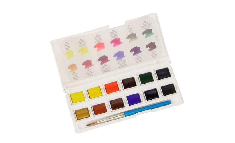 Acuarela en Pastillas Set de 12 colores