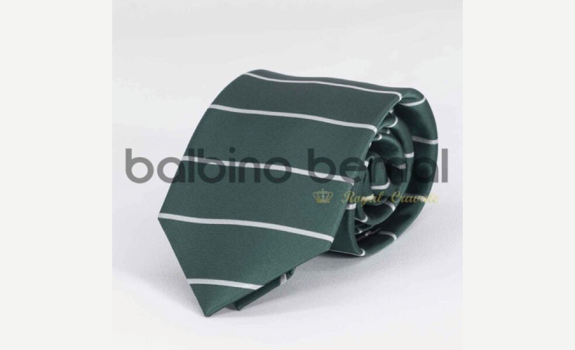 Corbata diseño verde rayas horizontales