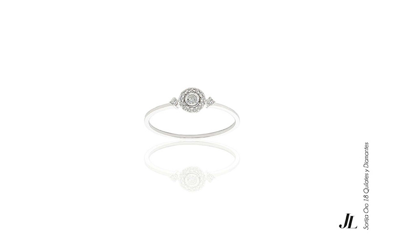 Sortija diamante oro 18 quilates