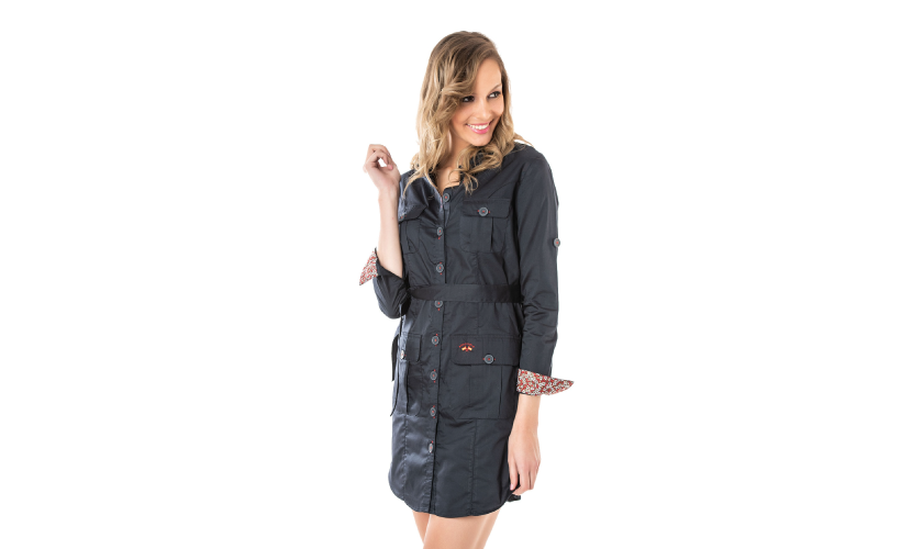 Vestido camillero multibolsillo con 15 % dto